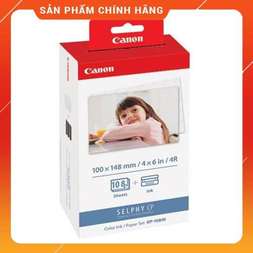 [Mã 267ELSALE hoàn 7% đơn 300K] Hộp mực và giấy in ảnh canon KP-108IN dailyphukien