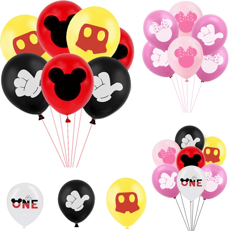 12 Inch Chuột Mickey Bong Bóng Cao Su Đồ Chơi Trẻ Em Bóng Sinh Nhật Trang Trí Vật Dụng