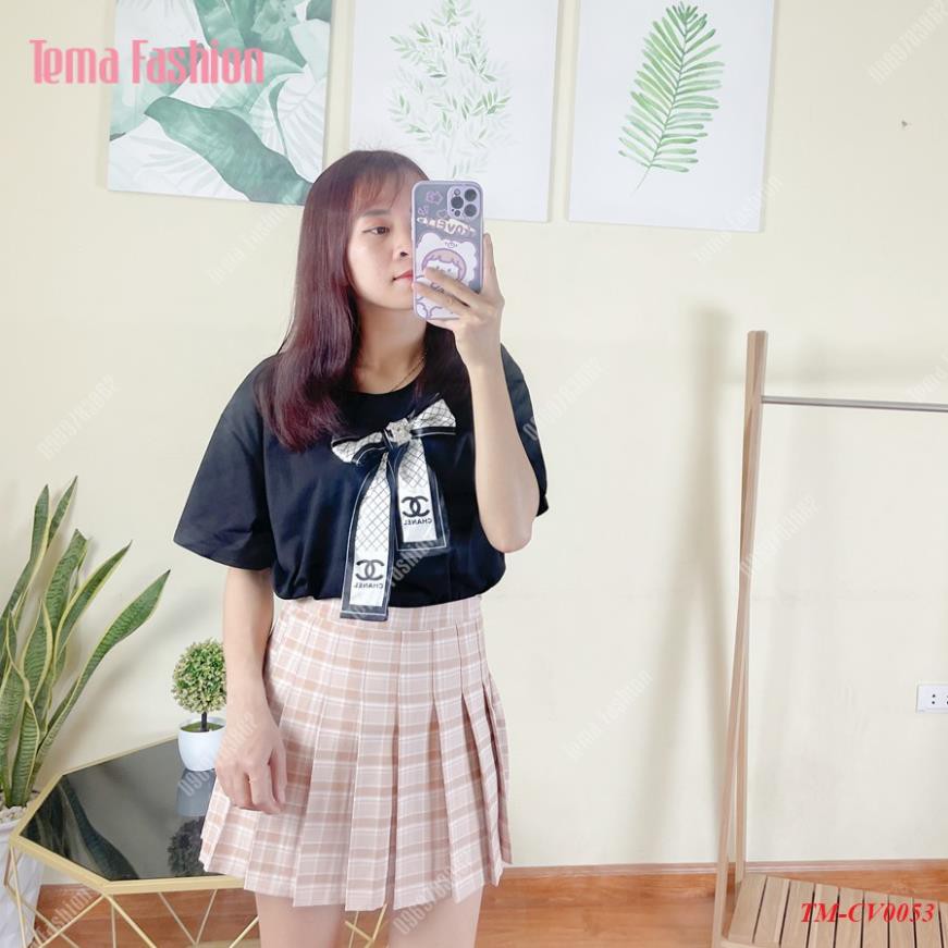 Chân váy ngắn nữ TEMA - Chân váy tennis xếp ly kẻ caro siêu xinh | BigBuy360 - bigbuy360.vn