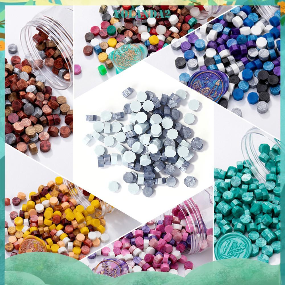 Túi 100 hạt sáp hình bát giác dùng làm thiệp cưới phong cách cổ điển DIY