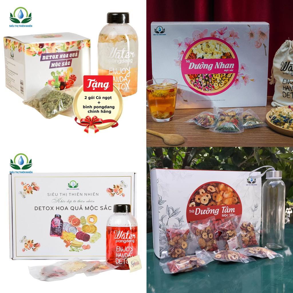 Set trà dưỡng nhan, dưỡng tâm, detox vip Mộc Sắc cao cấp, quà tặng, biếu siêu thị thiên nhiên | BigBuy360 - bigbuy360.vn
