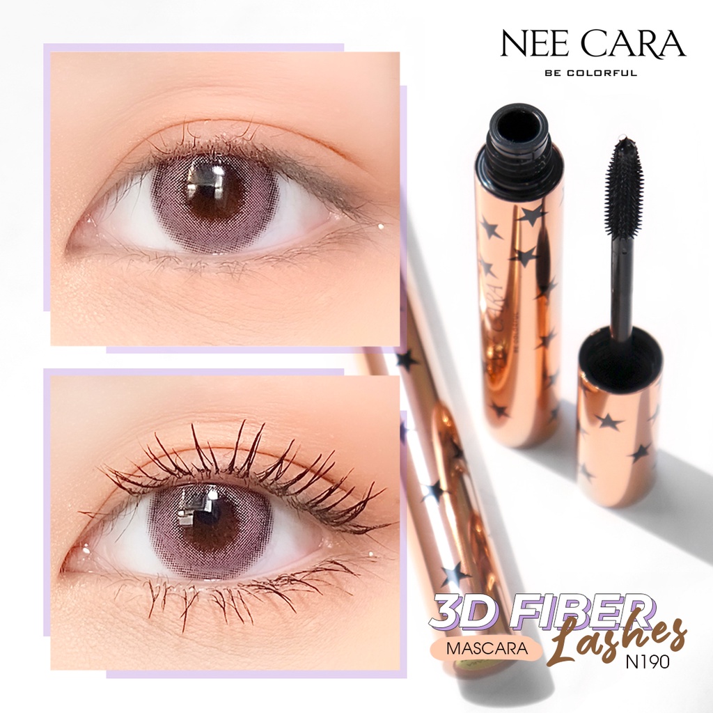 Mascara Bán Chạy Hàng Đầu Nee Cara 3D Fiber Lashes Mascara N190