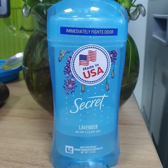 Lăn Khử Mùi Nữ SECRET CLEAR 73gr 24h - sáp khử mùi nữ dạng gel - lăn nách nữ hương lavender