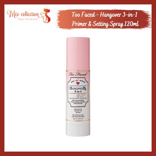 Xịt cố định makeup Too Faced Hangover 3-in-1 Replenishing Primer & Setting Spray fullsize 120ml