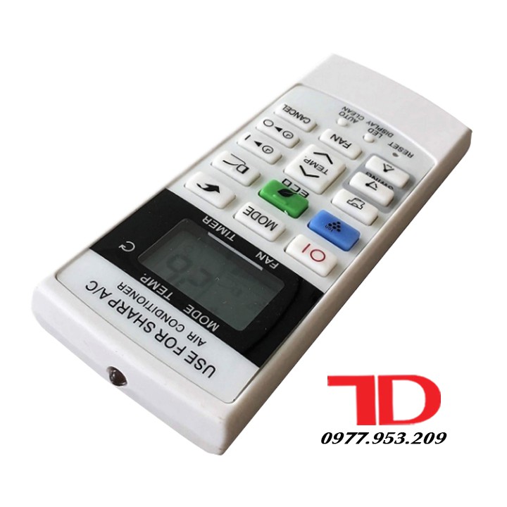 Remote máy lạnh, điều khiển dành cho máy lạnh Sharp, điều khiển điều hòa Sharp nút eco xanh giữa