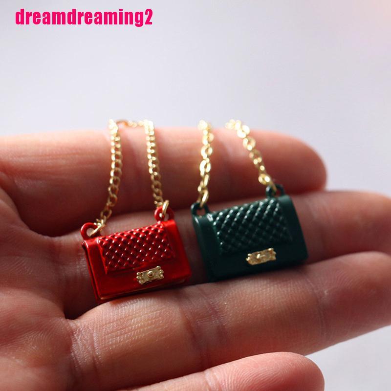Túi Xách mini Bằng Kim Loại Trang Trí Nhà Búp Bê