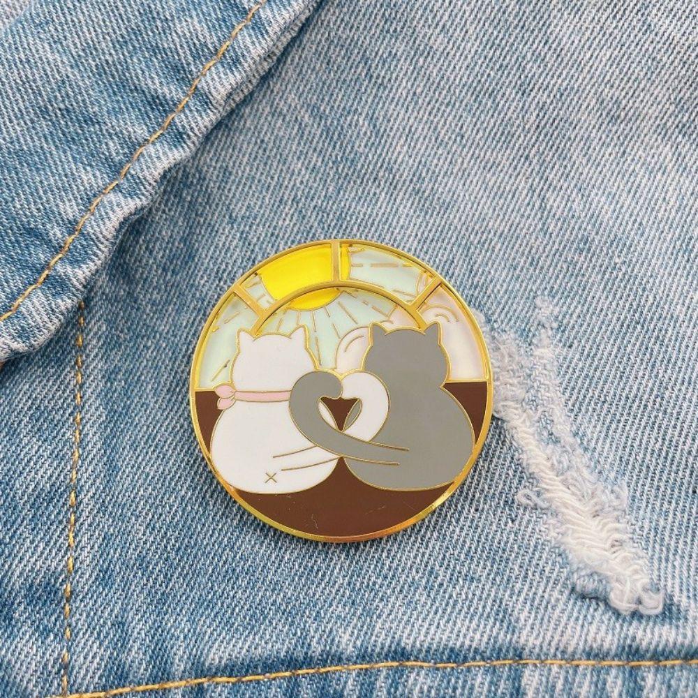 Trâm Cài Áo Hình Mèo VANES1 Tráng Men Dễ Thương Sáng Tạo Phong Cách Hàn Quốc Dành Cho Nữ