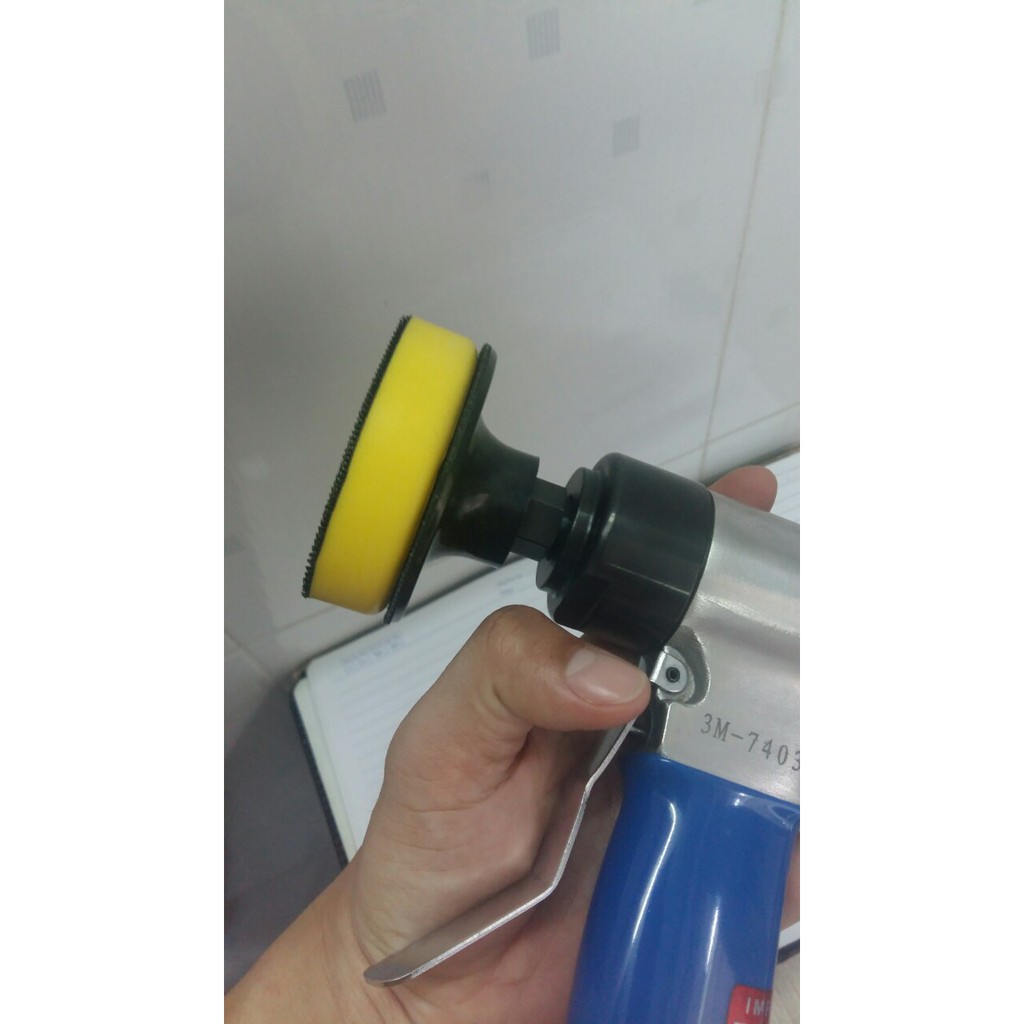 Máy đánh bóng 3M 7403 - Mini không khí cho ô tô, đường kính đế đánh bóng 75mm