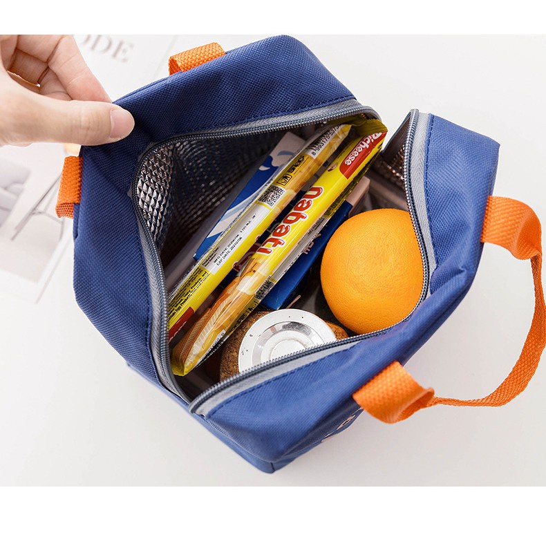 Túi giữ nhiệt đựng hộp cơm, đồ ăn chống nước in họa tiết hoạt hình dễ thương - BABYHOPSG