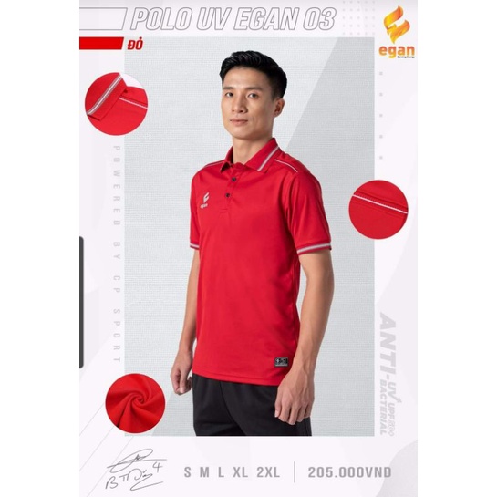 ÁO POLO UV EGAN MÀU ĐỎ MỚI , ĐẸP CHÍNH HÃNG!