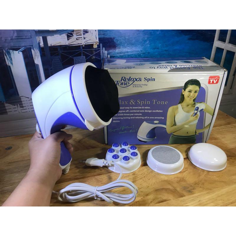 Máy masage toàn thân cầm tay relax &amp; tone 5 đầu, Máy massageTOÀN THÂN đa chức năng - Loại xịn bảo hành 1 Đổi 1