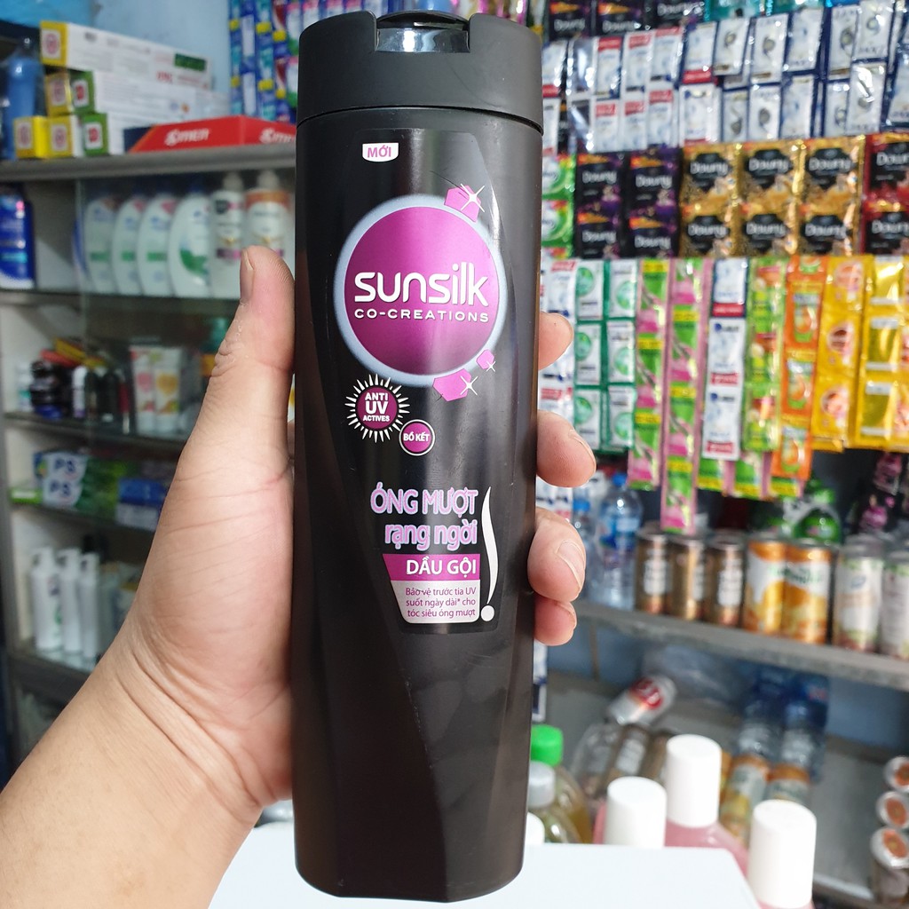 DẦU GỘI ĐẦU SUNSILK BỒ KẾT ÓNG MƯỢT DẠNG NGỜI CHAI 320G