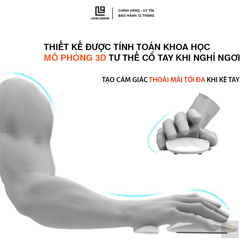 Đệm kê cổ tay công thái học Mouse wrist pad, kê tay chống mỏi và chai sần khi sử dụng chuột, bàn phím máy tính