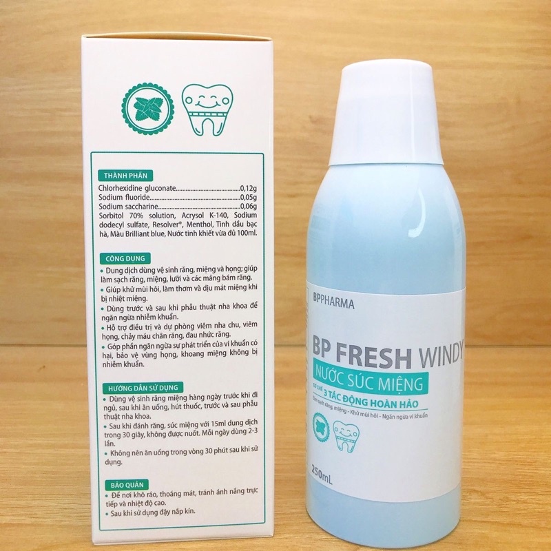 NƯỚC SÚC MIỆNG BP FRESH WINDY - BP PHARMA