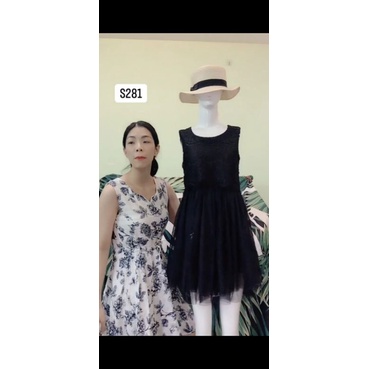 Đầm ren phối chân váy lưới phồng xòe size S/XS. S281