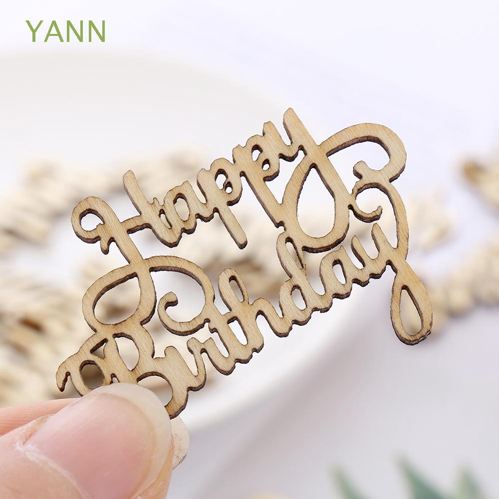 Bộ 15 Miếng Gỗ Khắc Chữ Dùng Để Trang Trí