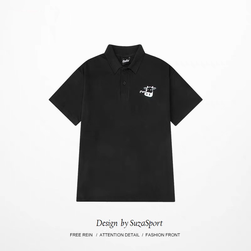 Áo thun nam POLO thiết kế bò sữa vải cá sấu cotton cao cấp ngắn tay cực sang trọng và lịch lãm - Po07