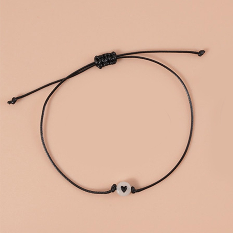 Vòng Đeo Tay Dây Bện Hình Trái Tim Phát Sáng Trong Tối Cho Nữ