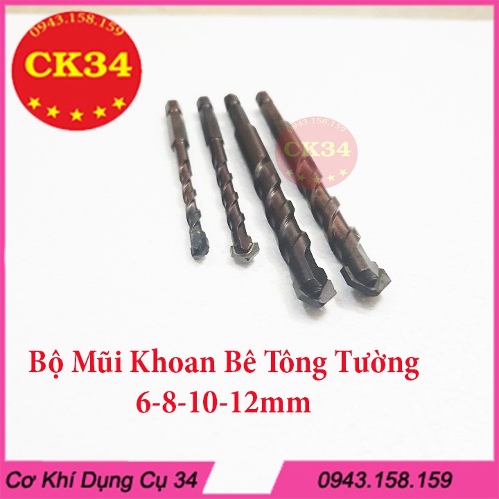 Mũi Khoan Đa Năng 2 Cạnh Chân Lục Giác Mũi khoan bê tông hàng Đài Loan