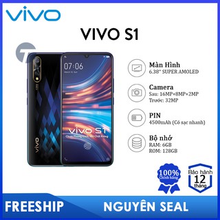 Điện thoại vivo s1 chính hãng - pin khủng 4500mah , camera selfie hàng đầu - bảo hành 12 tháng