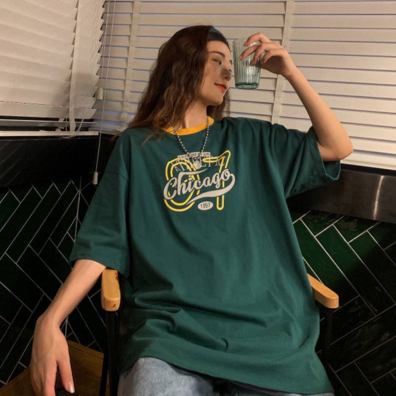 Áo thun tay lỡ unisex Chicago 97