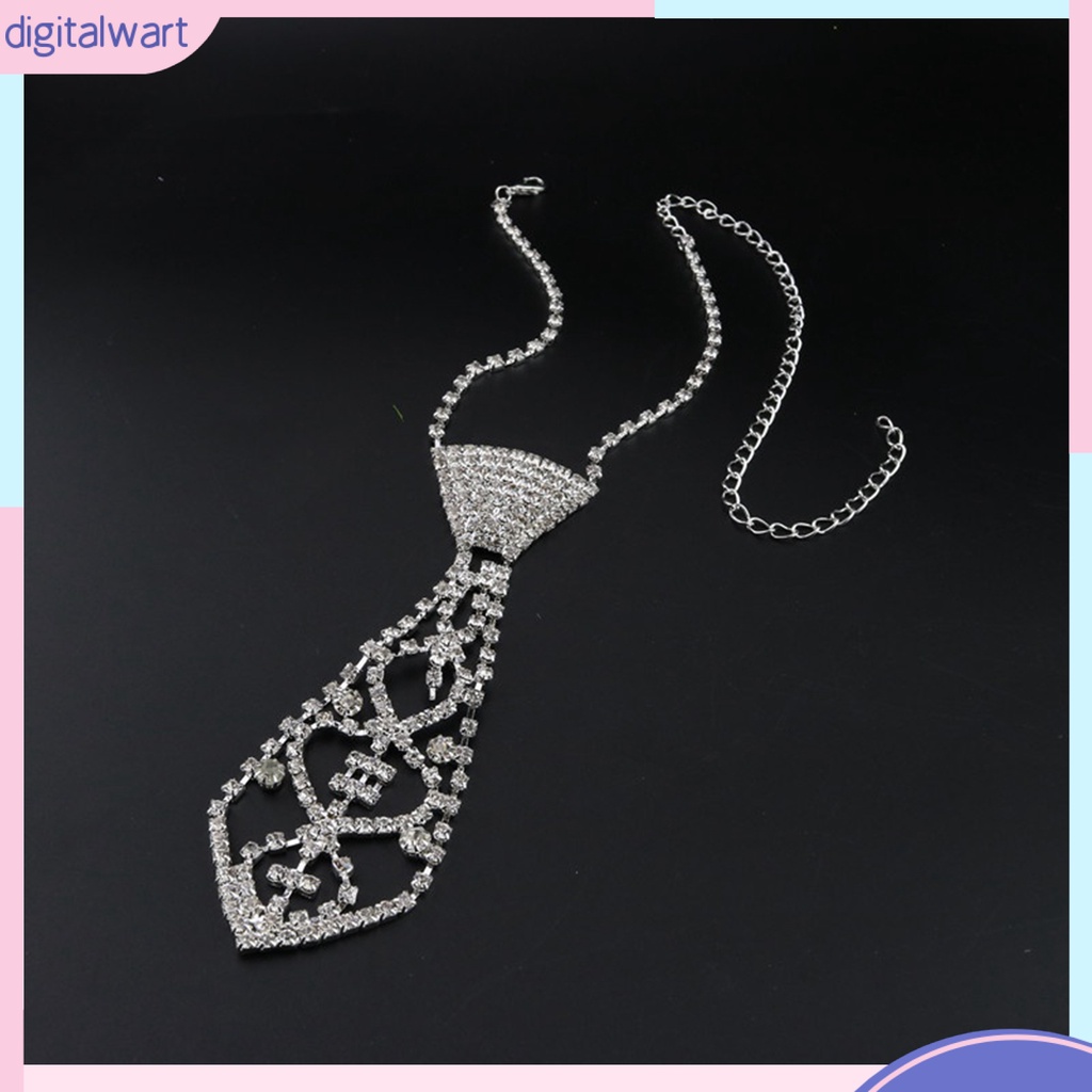 Dây chuyền thiết kế kiểu cà vạt lấp lánh thời trang cho nữ