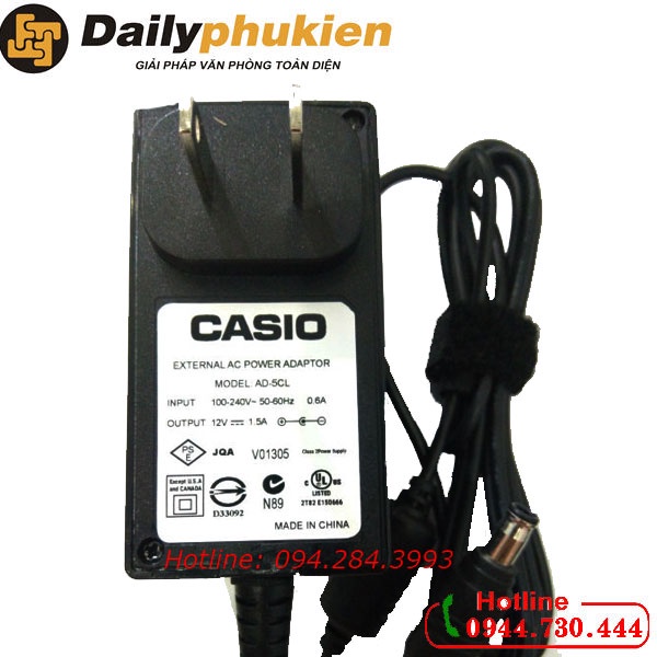 Adapter nguồn đàn Casio 12v 1.5A chân kim dailyphukien