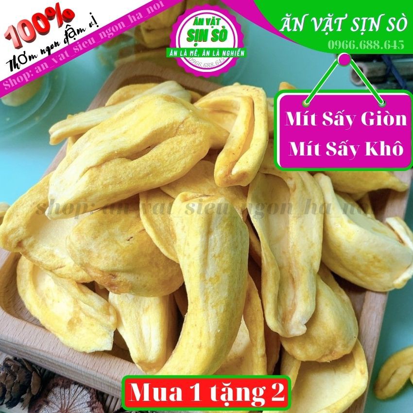 200gr Mít Sấy Khô, Mít Sấy Khô Giòn ăn cực ngon Tiệm đồ Ăn Vặt SỊN SÒ Thơm Ngon Đậm Vị