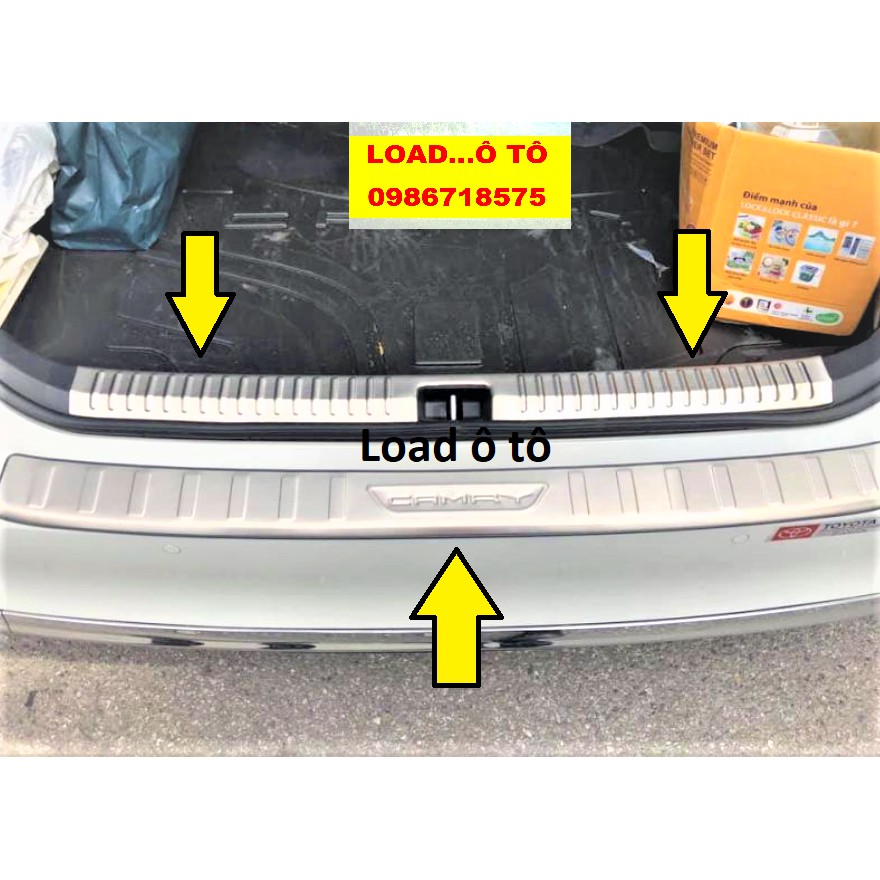 Chống Trầy Cốp Trong, Ngoài Xe Toyota Camry 2019-2021 Trong và Ngoài Inox