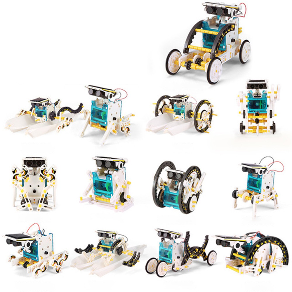 Bộ Đồ Chơi Robot Chạy Bằng Năng Lượng Mặt Trời M5 13 Trong 1 Cho Bé