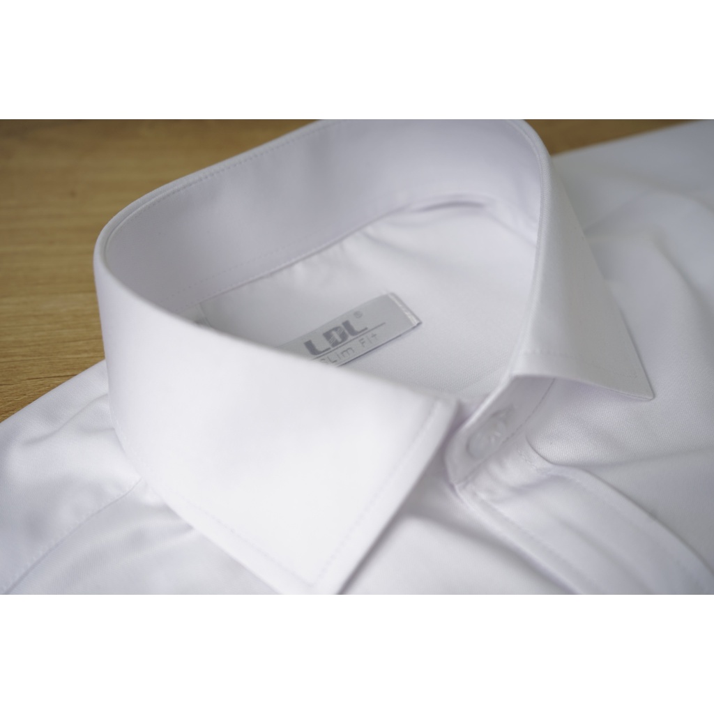 Áo So Mi Trắng Ngắn Tay Không túi Cao Cấp Mền Mịn Thấm Hút Mồ Hôi, Kháng Khuẩn, Hạn Chế Nhăn Nhàu LDL-CBT