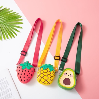 New Creative Pineapple Silicone Bag for Girls Mini Bag Fruit Bag Fruit Bag Accessories for Avocado