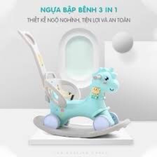 NGỰA BẬP BÊNH ĐA CHỨC NĂNG CHO BÉ- CHÍNH HÃNG