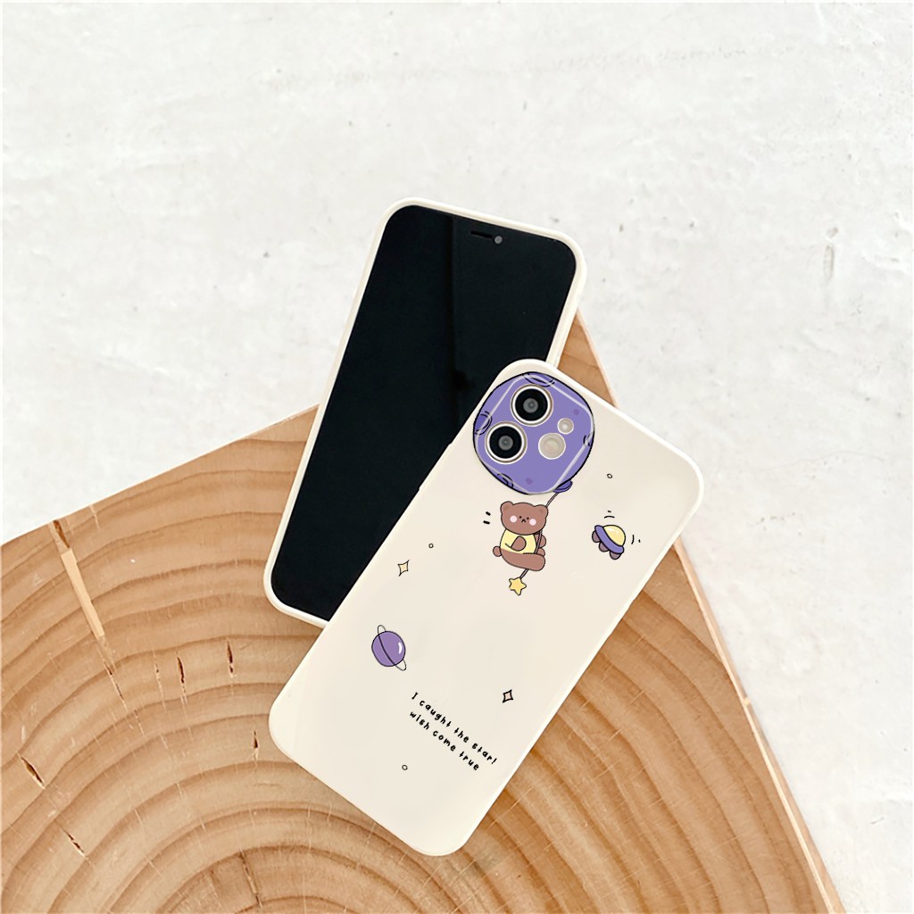 Ốp iphone Gẫu Thỏ bóng bảo vệ cam cạnh vuông ip 11 7plus 6plus x xr xsmax 11 12pro 12promax 13promax e99
