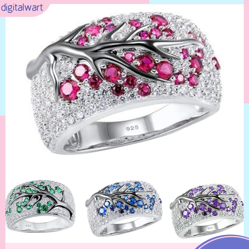 Nhẫn Hợp Kim Hình Cành Cây Đính Đá Thời Trang Sang Trọng Dành Cho Nữ