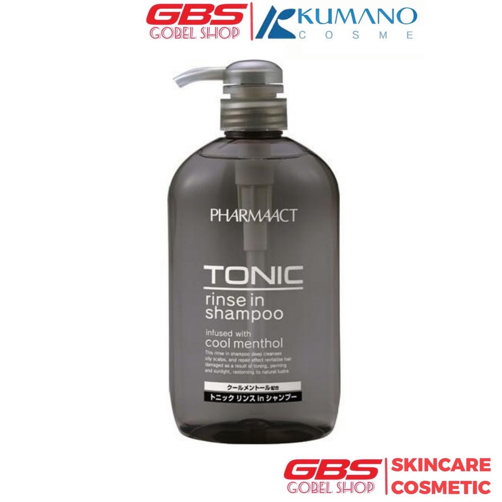 ( CHÍNH HÃNG , TEM PHỤ ) Dầu Gội Xả Bạc Hà Pharmaact Cool Tonic Menthol dành cho nam 600ml Nhật Bản