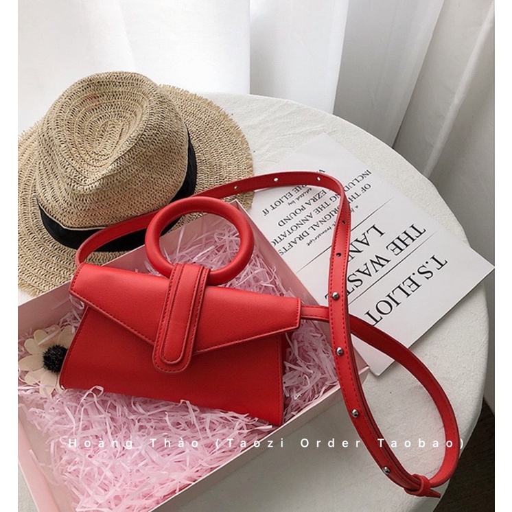 Túi đeo chéo quai xách tròn nắp gặp màu neon siêu đẹp ♥️