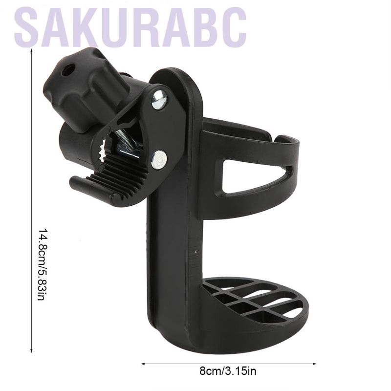 Sakurabc Holder for Bicycle Bike Baby Stroller Rotation Drink Bottle Rack 360 Degree Cup