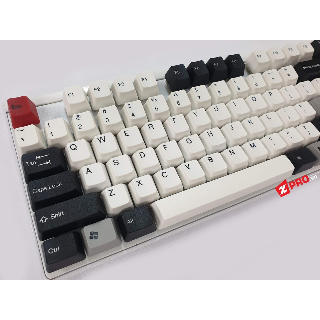 Bộ Keycap TaiHao Black and White cho bàn phím cơ