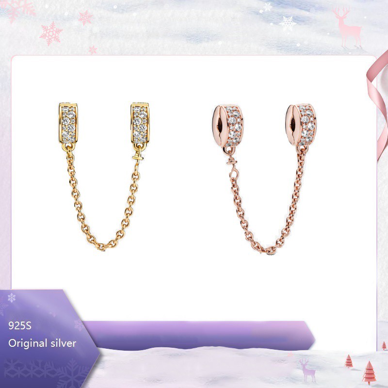 Charm Kẹp Xích An Toàn Pavé Rõ Ràng