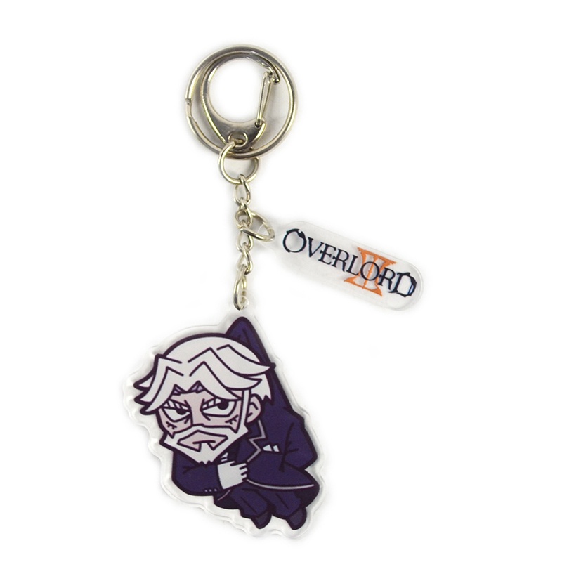 Móc Khóa Nhựa Acrylic Hình Jjiuad OVERLORD Hoạt Hình Hai Chiều