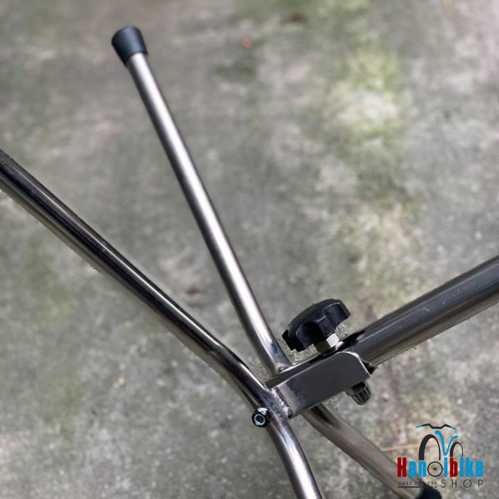 Chân chống cạnh inox 2 móc cho xe đạp