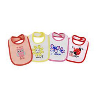 Set 4 yếm dán cotton sơ sinh