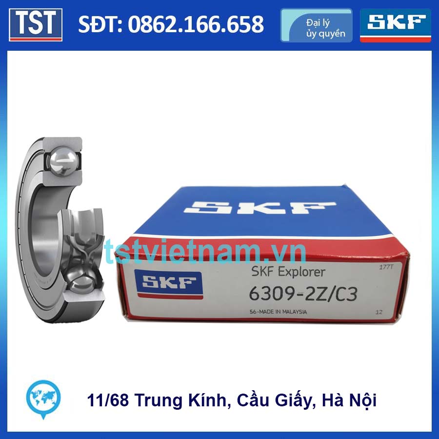 VÒNG BI BẠC ĐẠN SKF CHÍNH HÃNG 6309-2Z/C3