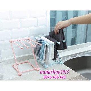 Kệ treo khăn, úp bình sữa, cốc gấp gọn