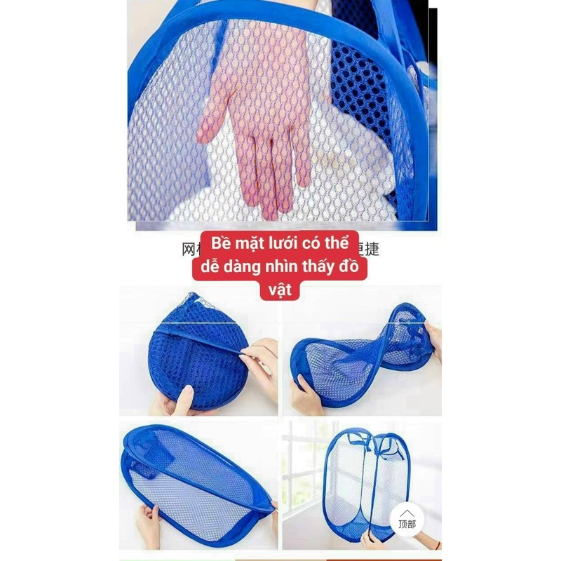 Giỏ đựng đồ gấp gọn bằng lưới có nhiều màu (có sỉ)