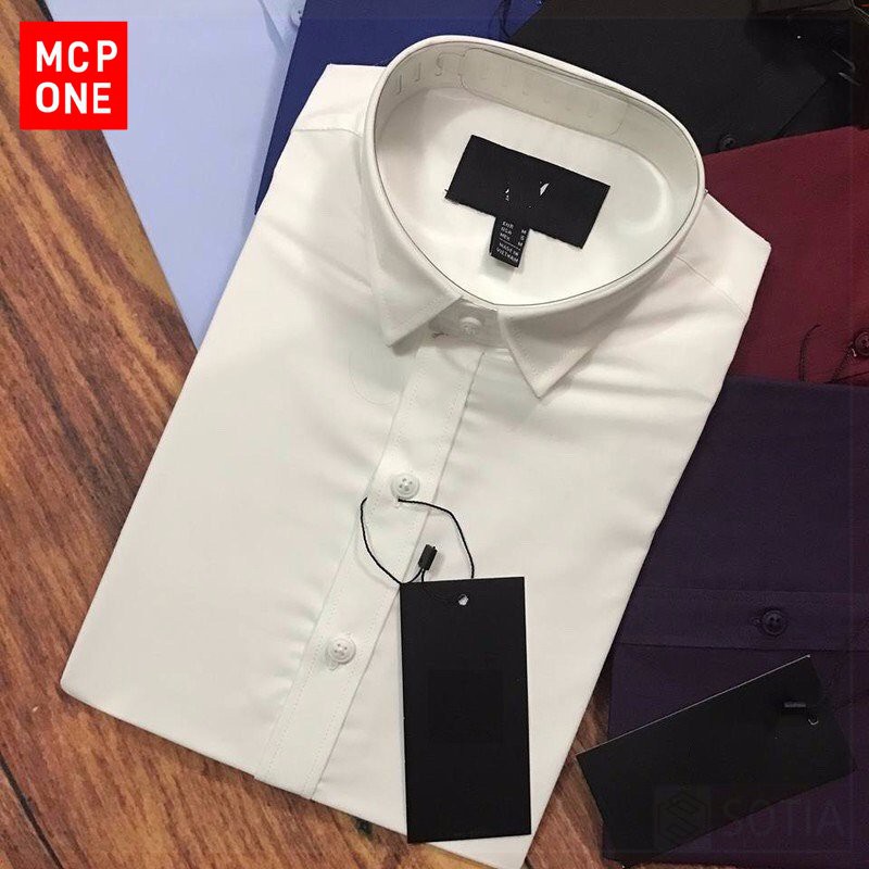Áo sơ mi nam dài tay nam (MAU TRẮNG) cao cấp, áo sơ mi trắng vải lụa nến không nhăn thời trang cao cấp-MCPONE | BigBuy360 - bigbuy360.vn