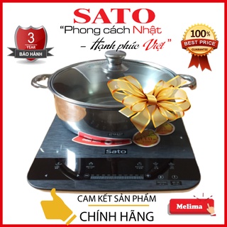 Bếp từ đơn Sato BT044, Siêu cao cấp nhất thị trường Việt Nam, Bảo hành chính hãng 03 năm, Tặng kèm nồi lẩu D30 Siê thumbnail