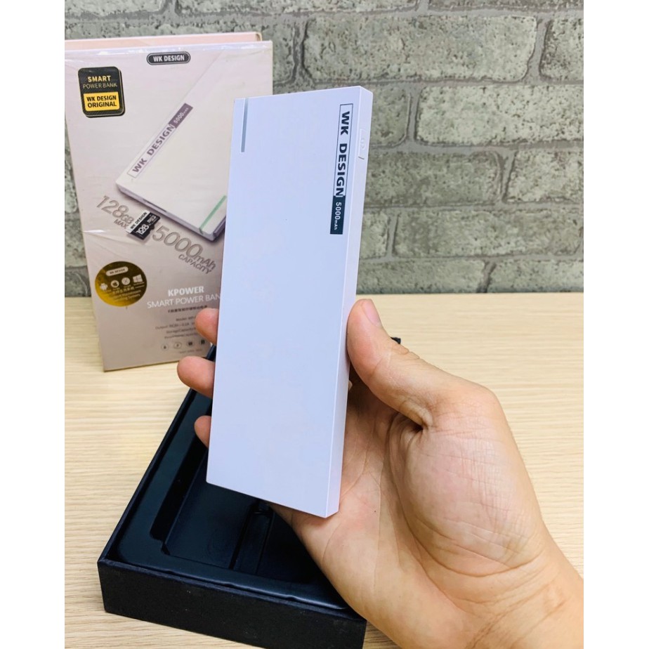 Pin sạc dự phòng 5000mAh WK WP-017 có khe cắm thẻ nhớ- Mới 100% nguyên seal