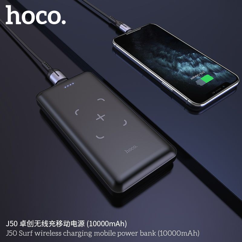 [CHÍNH HÃNG] Pin Sạc Dự Phòng Tích Hợp Sạc Không Dây Hoco 10000 Mah ✔Hỗ Trợ Sạc Nhanh